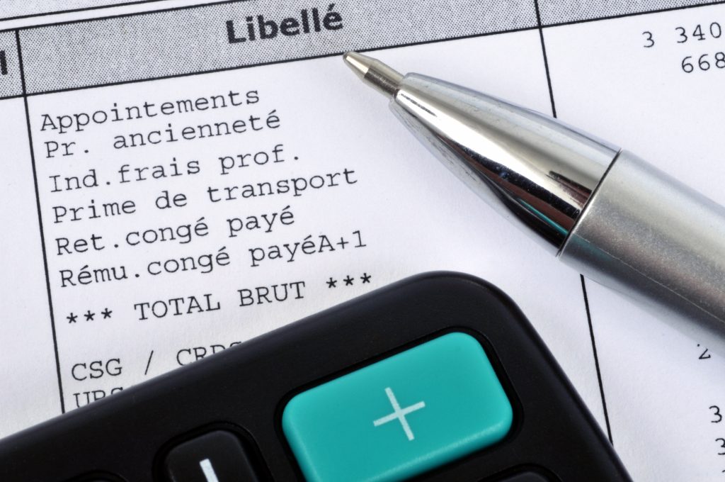 Liste d'éléments variables de paie