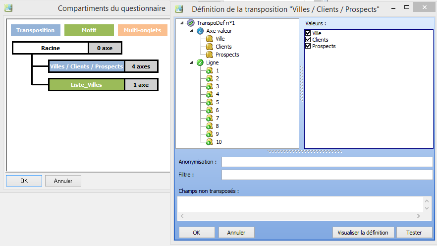 Construction de la transposition